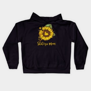 SUNFLOWER SHIH TZU MOM Kids Hoodie